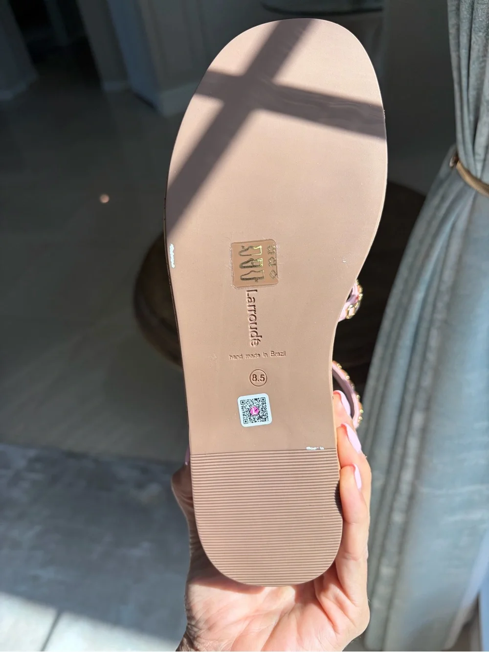 Larroude Gio Melanina Flatform in Tulip Patent Leather (NEVER BEEN WORN)